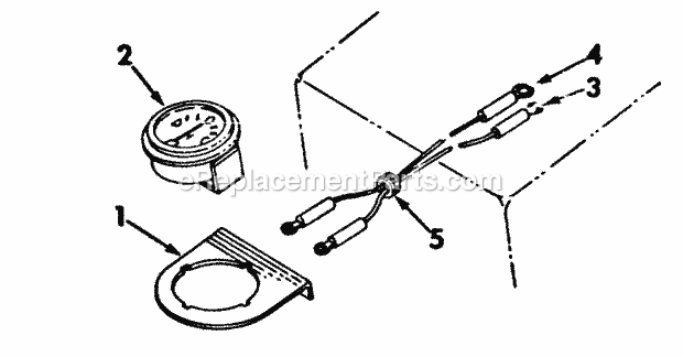 Charge Indicator Diagram and Parts List for 122  Cub Cadet Lawn Tractor